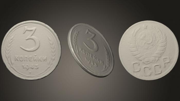 Coins (MN_0040) 3D model for CNC machine